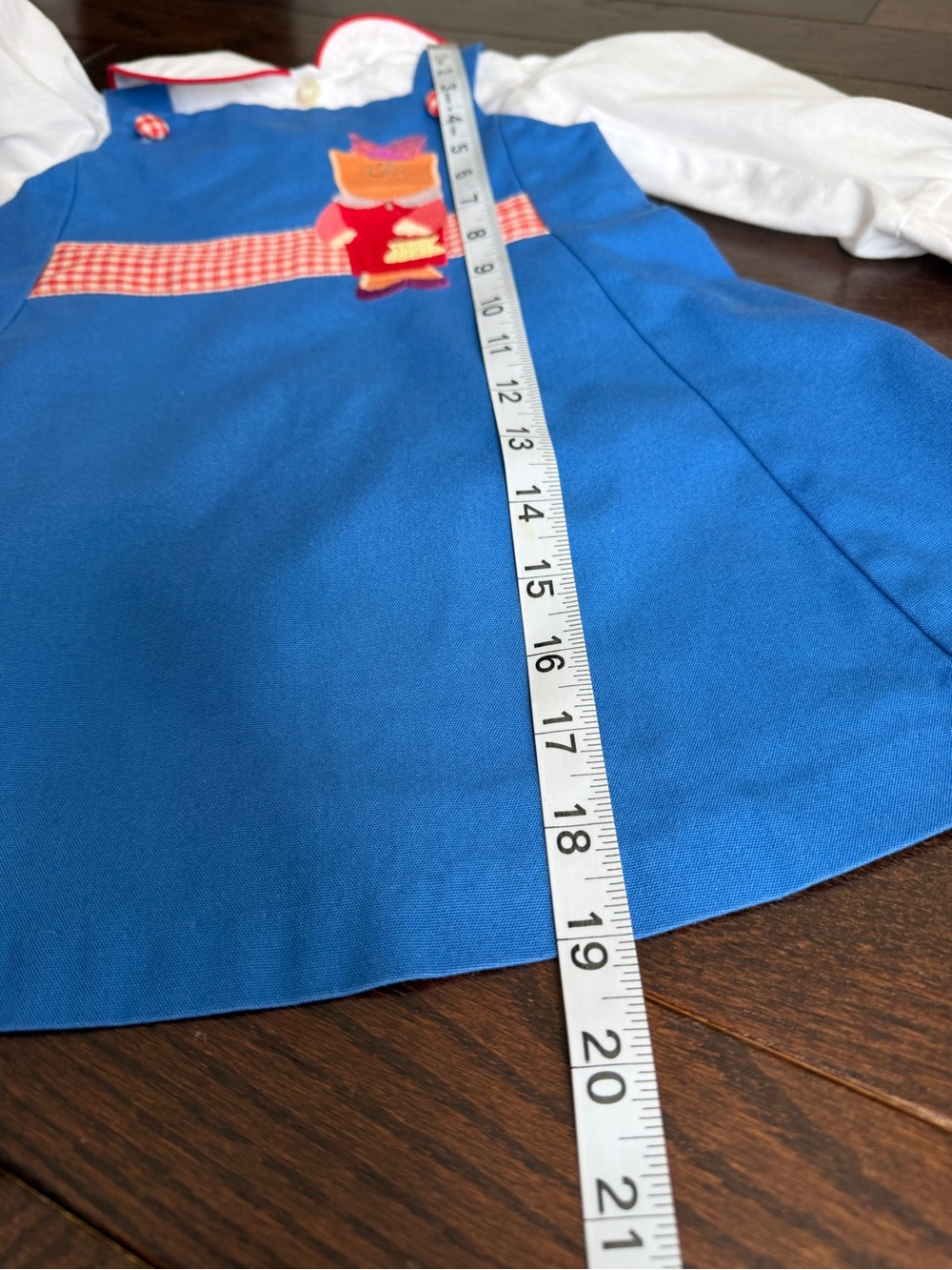 Vintage Chocolate Soup Blue Dress with Appliqué and White Blouse Set 2T - Picture 10 of 10